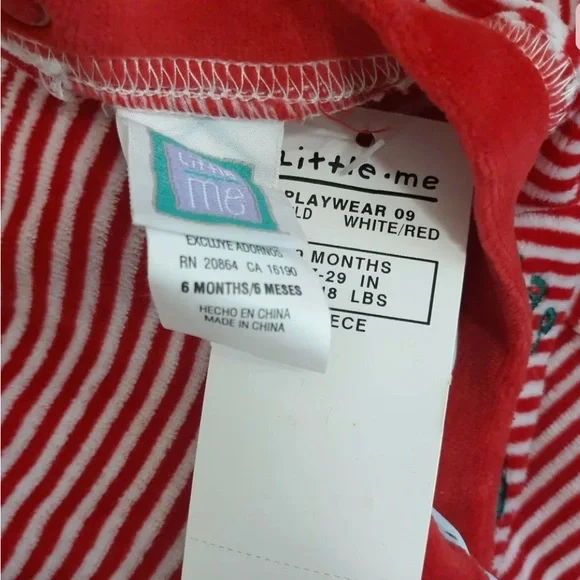Little Me, 2-Piece Striped Santa Bear Outfit. NWT - Picture 8 of 9